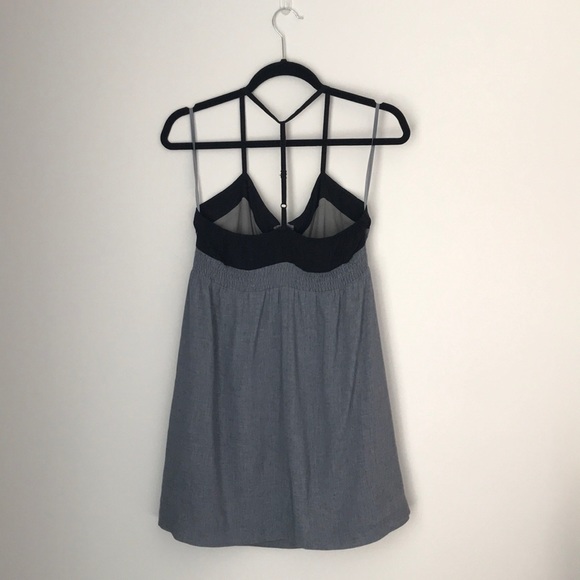 smocked t-strap A-line babydoll mini dress - Picture 3 of 7